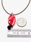 Shaded Red Oval Shaped Pendant with Black Bead product 5